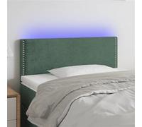 Hoofdbord LED 100x5x78/88 cm fluweel donkergroen3121517