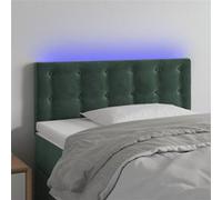 Vidaxl Tête De Lit À Led Vert Foncé 100x5x78/88 Cm Velours Vert