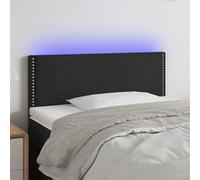 Hoofdbord LED 100x5x78/88 cm fluweel zwart3121516