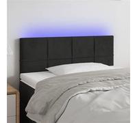 vidaXL Hoofdbord LED 100x5x78/88 cm fluweel zwart3121656 Noir G
