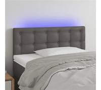 Hoofdbord LED 100x5x78/88 cm kunstleer grijs3121700