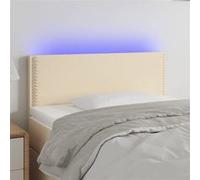 3121467 vidaXL Tête de lit à LED Crème 100x5x78-88 cm Tissu