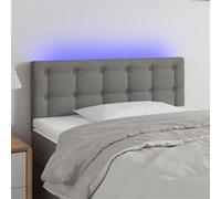 Vidaxl Tête De Lit À Led Gris Foncé 100x5x78/88 Cm Tissu Gris