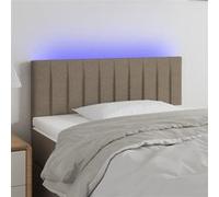 Tête de Lit à LED Meuble de Chambre à Coucher Accessoire de Lit Simple Tête de Cadre de Lit Intérieur Taupe 100x5x78/88 cm Tissu