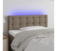 Vidaxl Tête De Lit À Led Taupe 100x5x78/88 Cm Tissu Gris