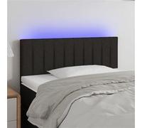 3121842 vidaXL Tête de lit à LED Noir 100x5x78-88 cm Tissu