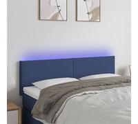 Hoofdbord LED 144x5x78/88 cm stof blauw3121336
