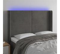 Tête de Lit à LED Vert Foncé 103x16x118/128cm Velours Meuble de Chambre vidaXL