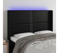 Tête de Lit à LED Blanc 203x16x118/128 cm Similicuir Meuble de Chambre vidaXL