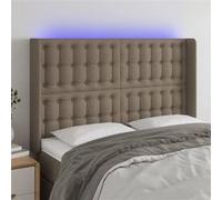 Hoofdbord LED 147x16x118/128 cm stof taupe3124484
