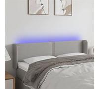 Tête de Lit à LED Bleu 147x16x78/88cm Tissu Meuble de Chambre à Coucher vidaXL