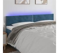 Vidaxl Tête De Lit À Led Bleu Foncé 160x5x78/88 Cm Velours Bleu