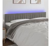 Vidaxl Tête De Lit À Led Gris Clair 160x5x78/88 Cm Velours Gris