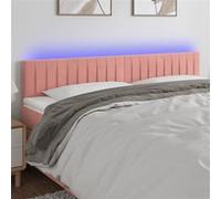 Hoofdbord LED 160x5x78/88 cm fluweel roze3121909