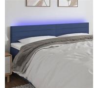 Hoofdbord LED 160x5x78/88 cm stof blauw3121764