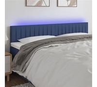 Vidaxl Tête De Lit À Led Bleu 160x5x78/88 Cm Tissu Bleu