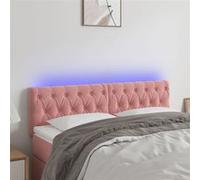 vidaXL Tête de lit LED 3122007 Velours 160x7x78/88 cm Rose