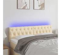 Hoofdbord LED 160x7x78/88 cm stof crÃmekleurig3121959