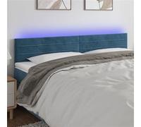 Vidaxl Tête De Lit À Led Bleu Foncé 180x5x78/88 Cm Velours Bleu