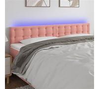 vidaXL Tête de lit à LED Velours 180x5x78/88 cm Rose