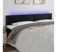 Hoofdbord LED 180x5x78/88 cm kunstleer zwart3121574