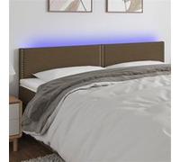 vidaXL Tête de lit à LED Marron Foncé 180x5x78/88 cm Tissu 3121489