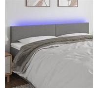Vidaxl Tête De Lit À Led Gris Foncé 180x5x78/88 Cm Tissu Gris