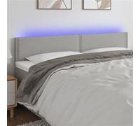 Vidaxl Tête De Lit À Led Gris Clair 180x5x78/88 Cm Tissu Gris