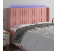Vidaxl Tête De Lit À Led Rose 183x16x118/128 Cm Velours Rose