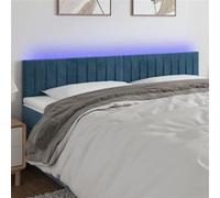 Hoofdbord LED 200x5x78/88 cm fluweel donkerblauw3121920