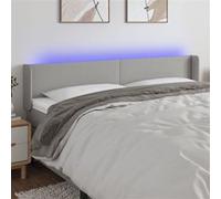 Tête de Lit à LED Gris Foncé 83x16x78/88 cm Tissu Meuble de Chambre vidaXL