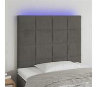 Tête de Lit à LED Gris Foncé 80x5x78/88 cm Velours Meuble de Chambre vidaXL