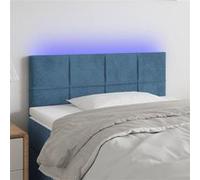 Vidaxl Tête De Lit À Led Bleu Foncé 80x5x78/88 Cm Velours Bleu