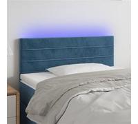 vidaXL Hoofdbord LED 80x5x78/88 cm fluweel donkerblauw3121786 Bleu G