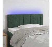 Vidaxl Tête De Lit À Led Vert Foncé 80x5x78/88 Cm Velours Vert