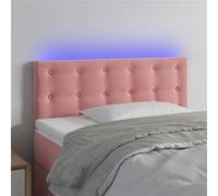 Hoofdbord LED 80x5x78/88 cm fluweel roze 3122081