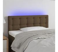 vidaXL Hoofdbord LED 80x5x78/88 cm stof donkerbruin3122023 Marron G