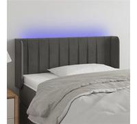 vidaXL Hoofdbord LED 83x16x78/88 cm fluweel donkergrijs3123505 Gris foncé G