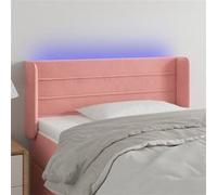 Vidaxl Tête De Lit À Led Rose 83x16x78/88 Cm Velours Rose