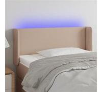 Vidaxl Tête De Lit À Led Cappuccino 83x16x78/88 Cm Similicuir