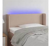 Vidaxl Tête De Lit À Led Cappuccino 83x16x78/88 Cm Similicuir