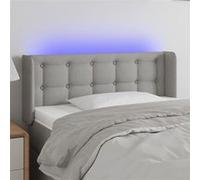 vidaXL Hoofdbord LED 83x16x78/88 cm stof lichtgrijs3123644 Gris clair G