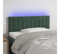 Vidaxl Tête De Lit À Led Vert Foncé 90x5x78/88 Cm Velours Vert