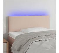 vidaXL Tête de lit à LED 90x5x78/88 cm similicuir Cappuccino