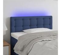 Vidaxl Tête De Lit À Led Bleu 90x5x78/88 Cm Tissu Bleu