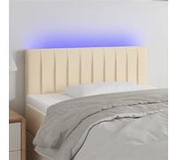 Hoofdbord LED 90x5x78/88 cm stof crÃmekleurig3121837