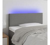 Hoofdbord LED 90x5x78/88 cm stof donkergrijs3121315