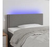 Hoofdbord LED 90x5x78/88 cm stof donkergrijs3121455