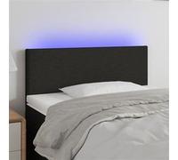 Vidaxl Tête De Lit À Led Noir 90x5x78/88 Cm Tissu Noir
