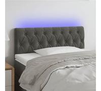 Vidaxl Tête De Lit À Led Gris Foncé 90x7x78/88 Cm Velours Gris